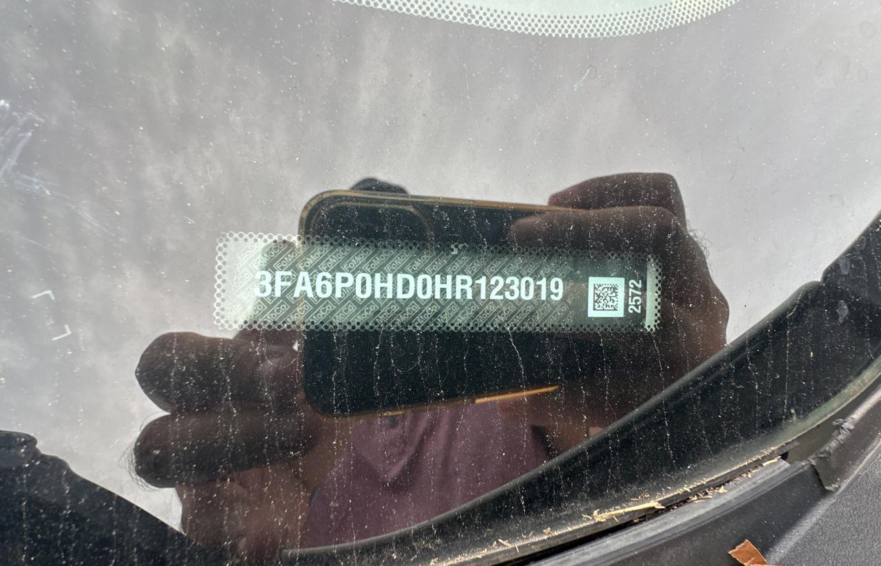 2017 Ford Fusion Se VIN: 3FA6P0HD0HR123019 Lot: 76807374