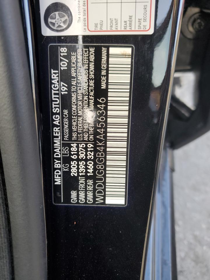 WDDUG8GB4KA456346 2019 MERCEDES-BENZ S CLASS - Image 12