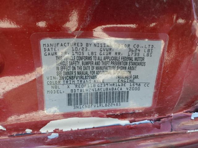 3N1CN8FV1RL822485 Nissan Versa SR 13