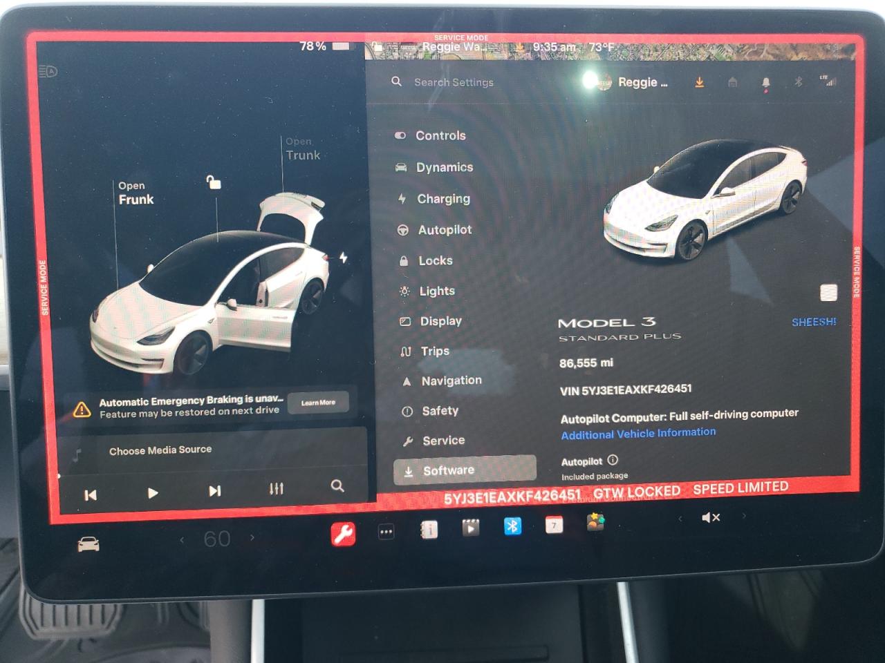 5YJ3E1EAXKF426451 2019 Tesla Model 3