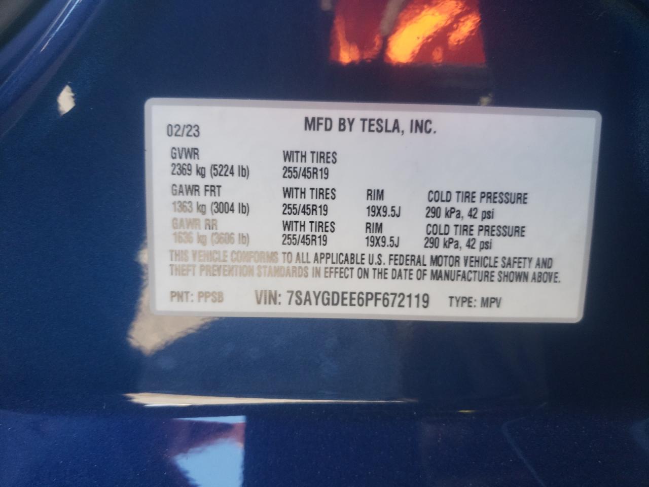 7SAYGDEE6PF672119 2023 TESLA MODEL Y - Image 12