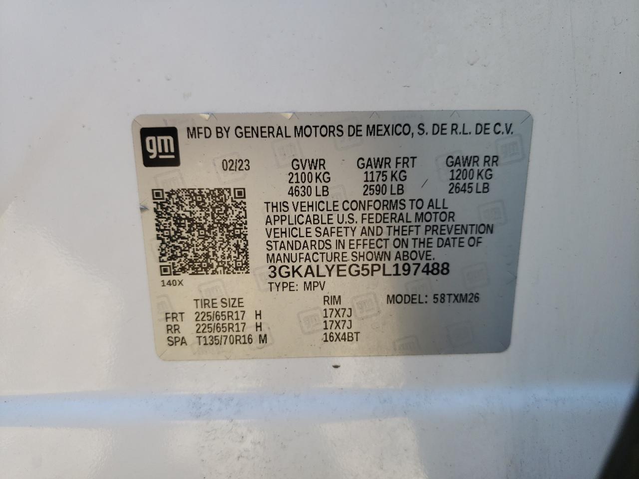 3GKALYEG5PL197488 2023 GMC Terrain At4