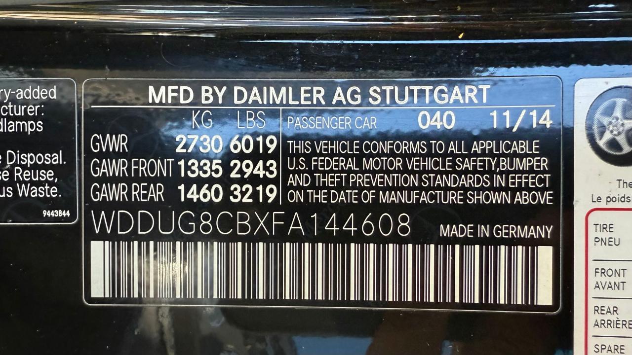 2015 Mercedes-Benz S 550 VIN: WDDUG8CBXFA144608 Lot: 76148834