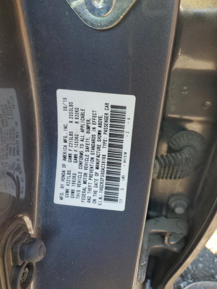 1HGCR2F56GA238166 2016 Honda Accord Sport