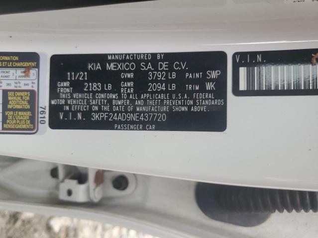 3KPF24AD9NE437720 Kia Forte FE 12