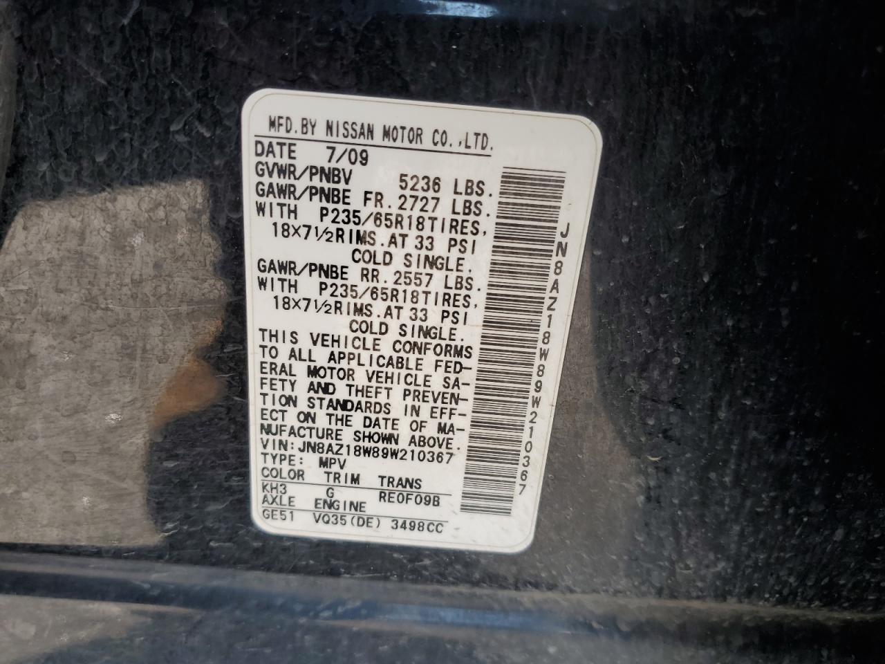 2009 Nissan Murano - Image 13