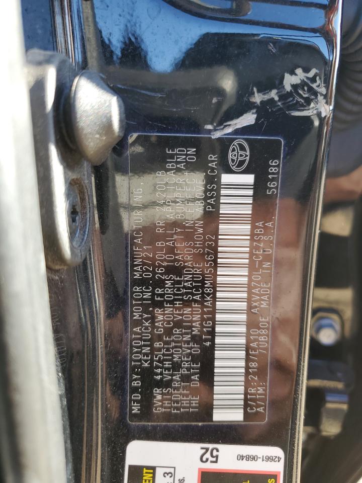 4T1G11AK8MU556732 2021 Toyota Camry Se