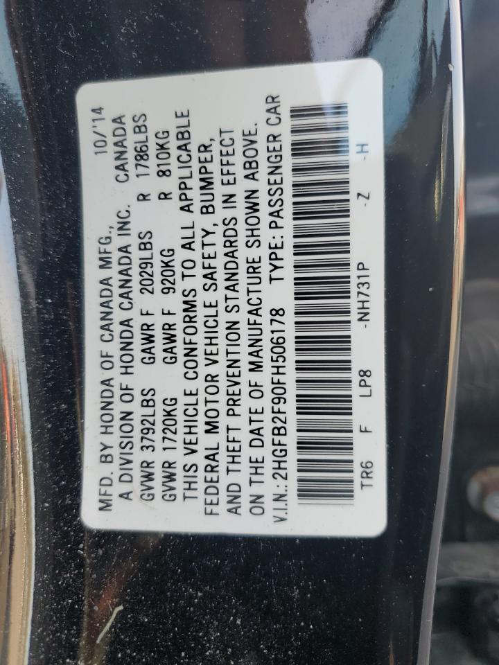 JM1DE1KZSJ0150982 2015 Honda Civic