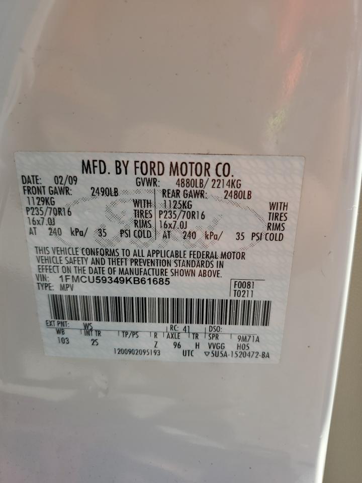 1FMCU59349KB61685 2009 Ford Escape Hybrid