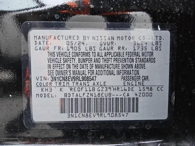 3N1CN8EV9RL908547 Nissan Versa SV 12