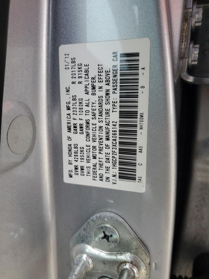 2012 Honda Accord Lx VIN: 1HGCP2F3XCA066142 Lot: 75457544