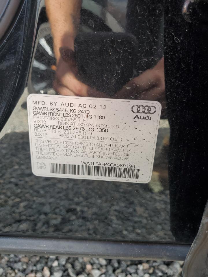 2012 Audi Q5 Premium Plus VIN: WA1LFAFP4CA089196 Lot: 74447364