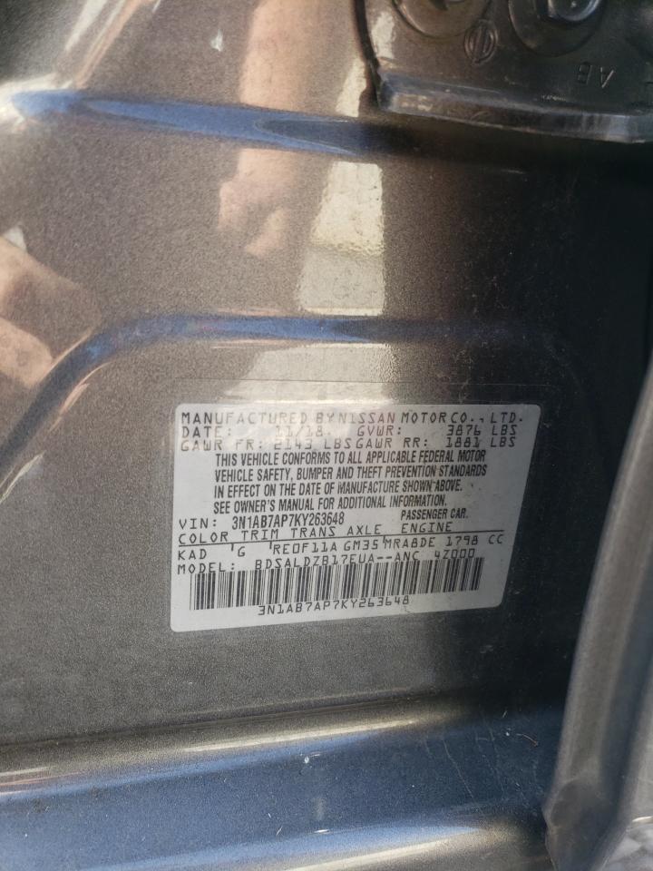 3N1AB7AP7KY263648 2019 Nissan Sentra S