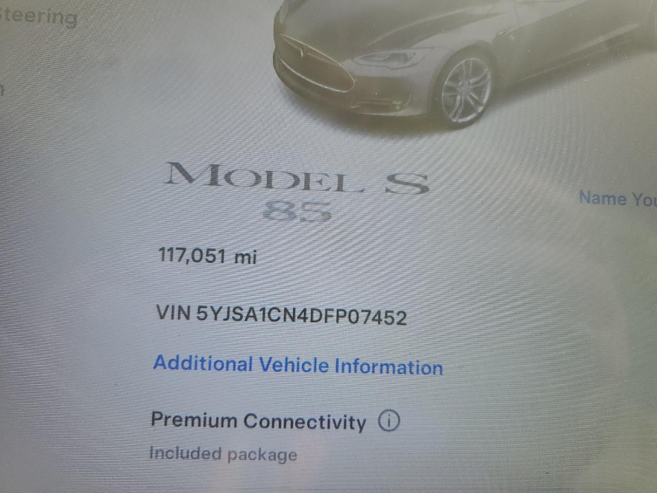 5YJSA1CN4DFP07452 2013 Tesla Model S