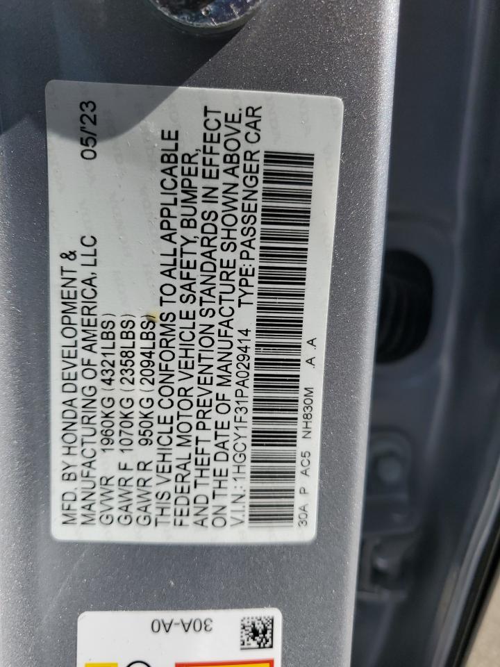 1HGCY1F31PA029414 2023 Honda Accord Ex