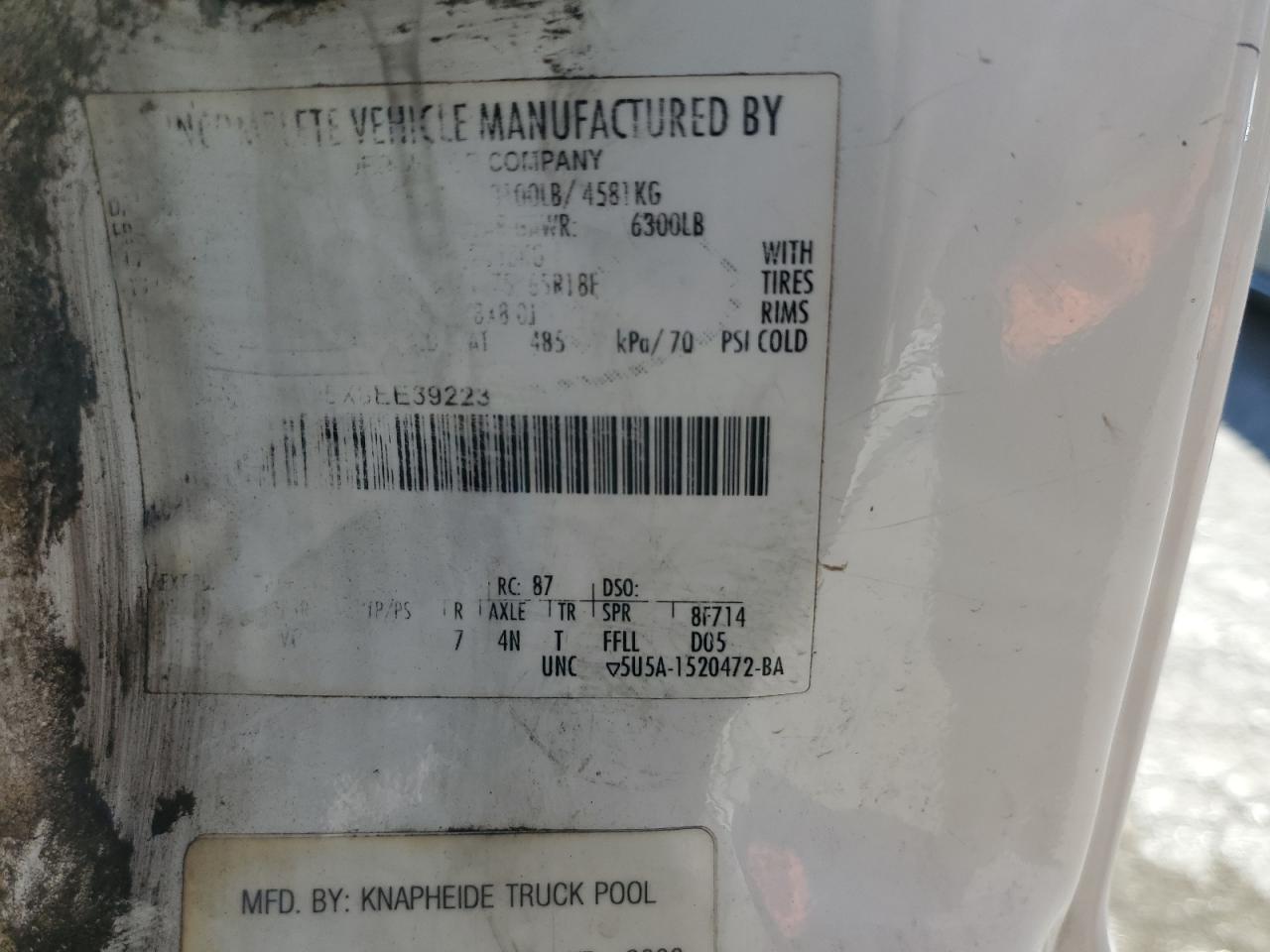 2008 Ford F350 Srw Super Duty VIN: 1FDWF305X8EE39223 Lot: 76022364