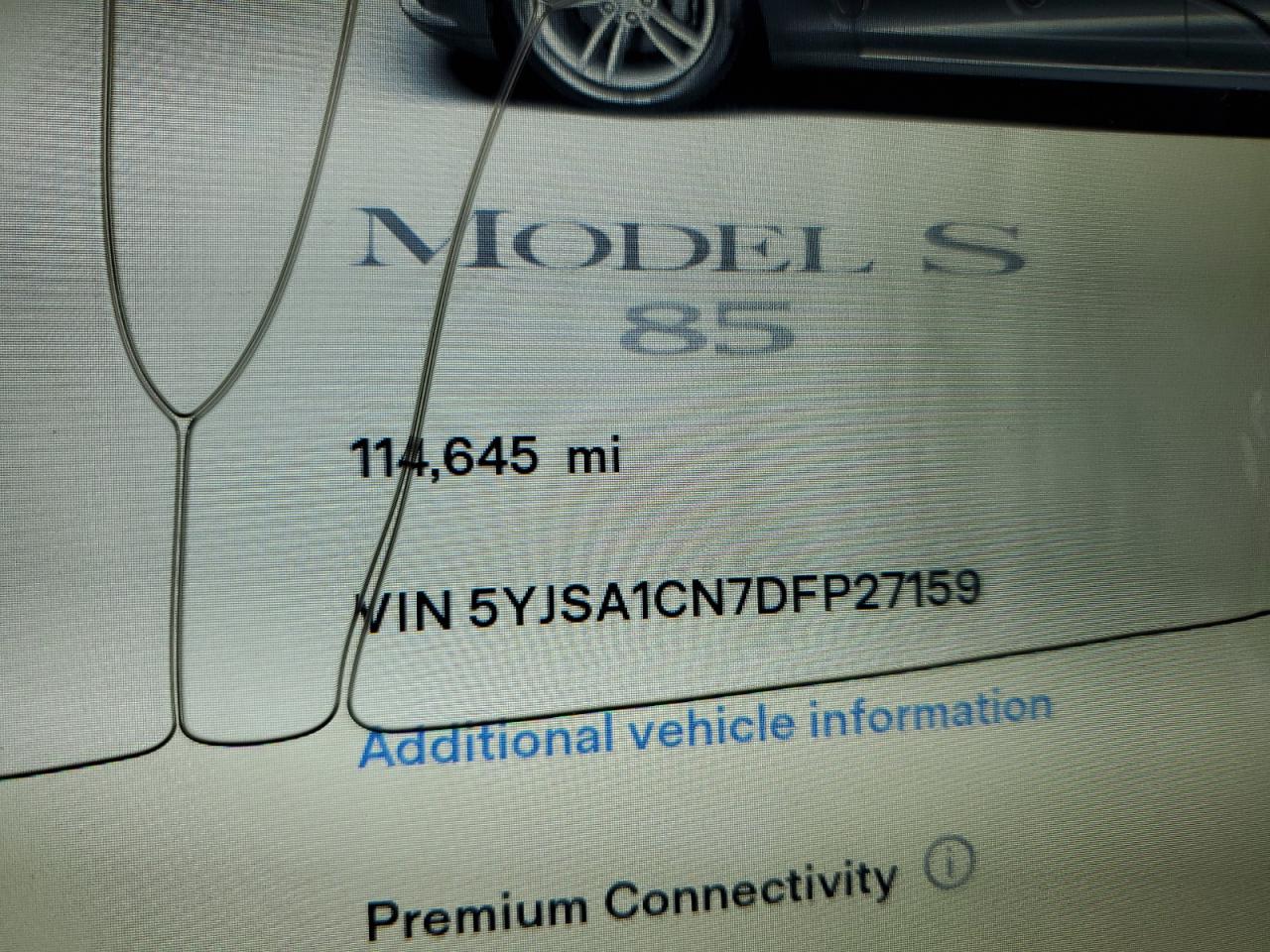 2013 Tesla Model S VIN: 5YJSA1CN7DFP27159 Lot: 76513034