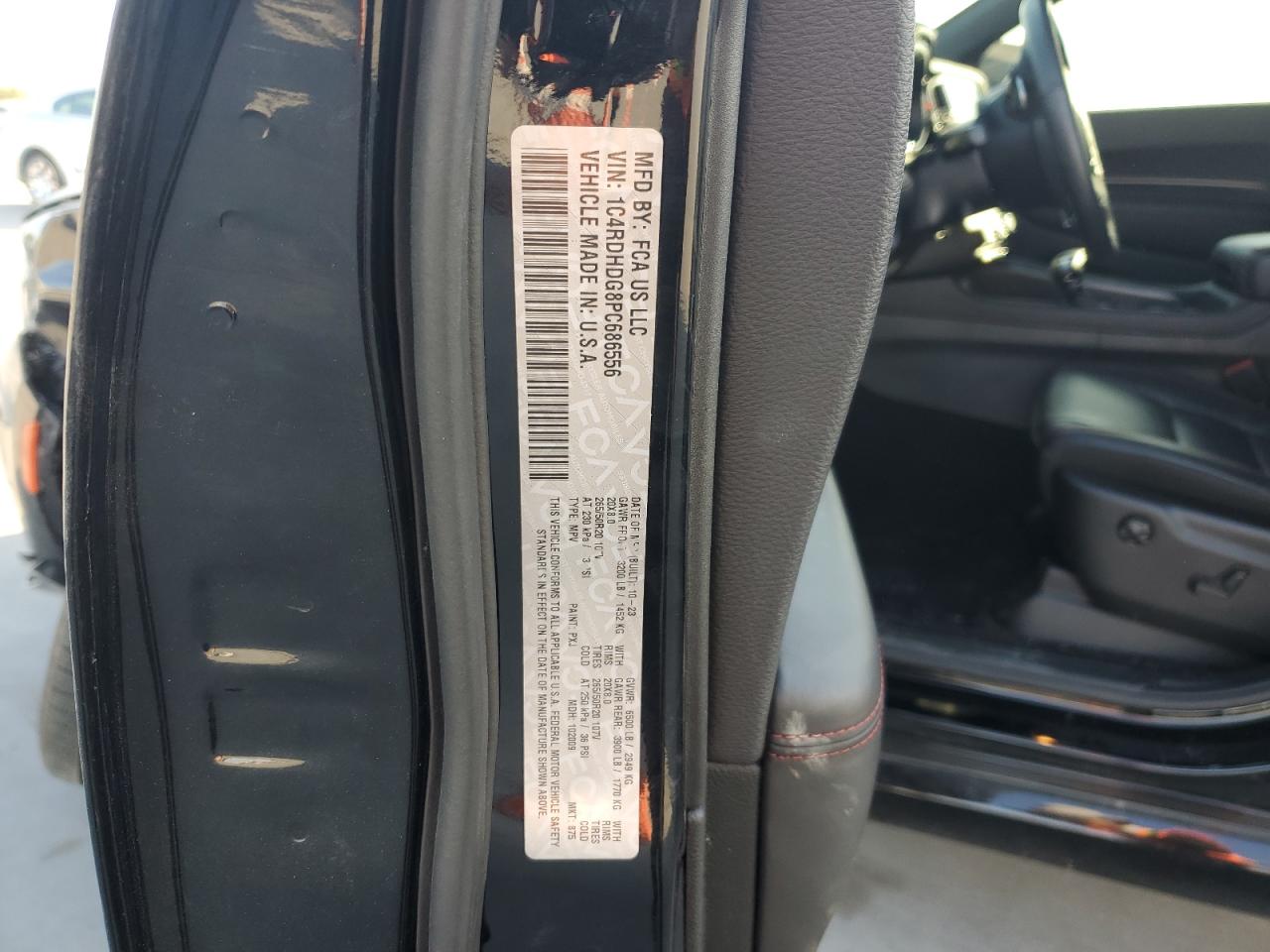 2023 Dodge Durango Gt VIN: 1C4RDHDG8PC686556 Lot: 76351904