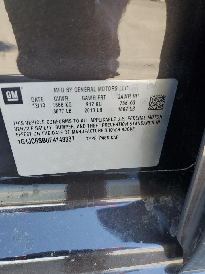 2014 Chevrolet Sonic Lt VIN: 1G1JC6SB8E4148337 Lot: 76421654