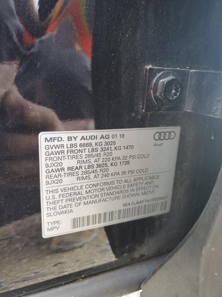 WA1LAAF74JD028957 2018 Audi Q7 Premium Plus