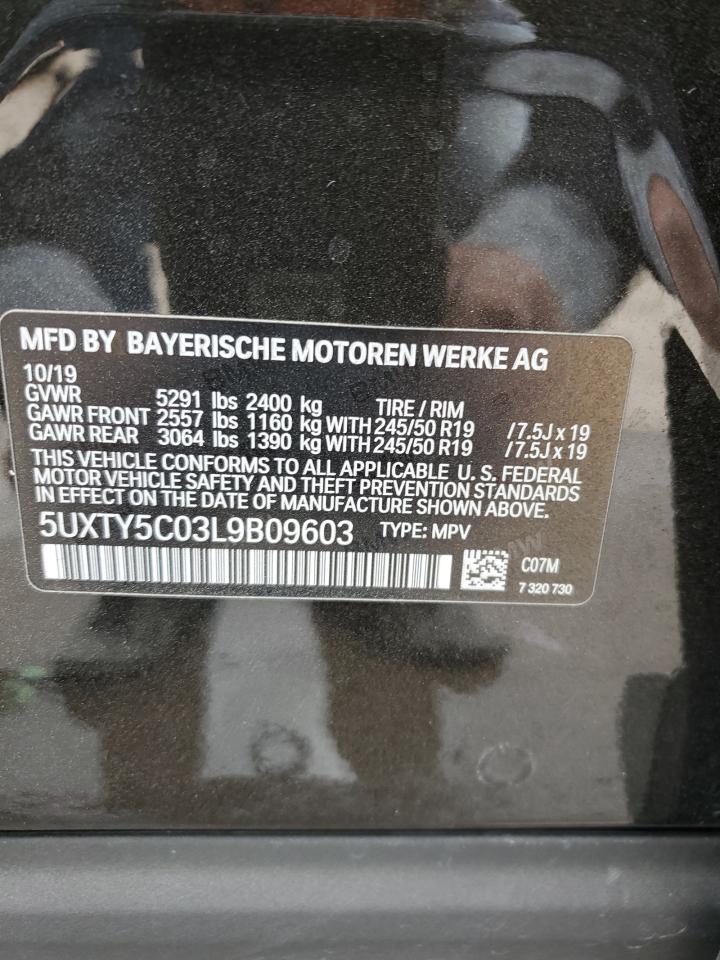 5UXTY5C03L9B09603 2020 BMW X3 xDrive30I