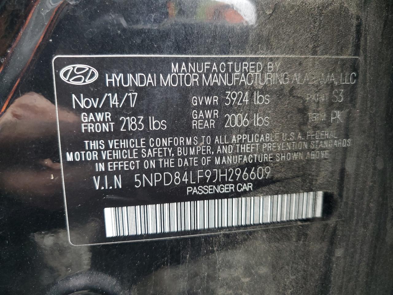 VIN 5NPD84LF9JH296609 2018 HYUNDAI ELANTRA no.13