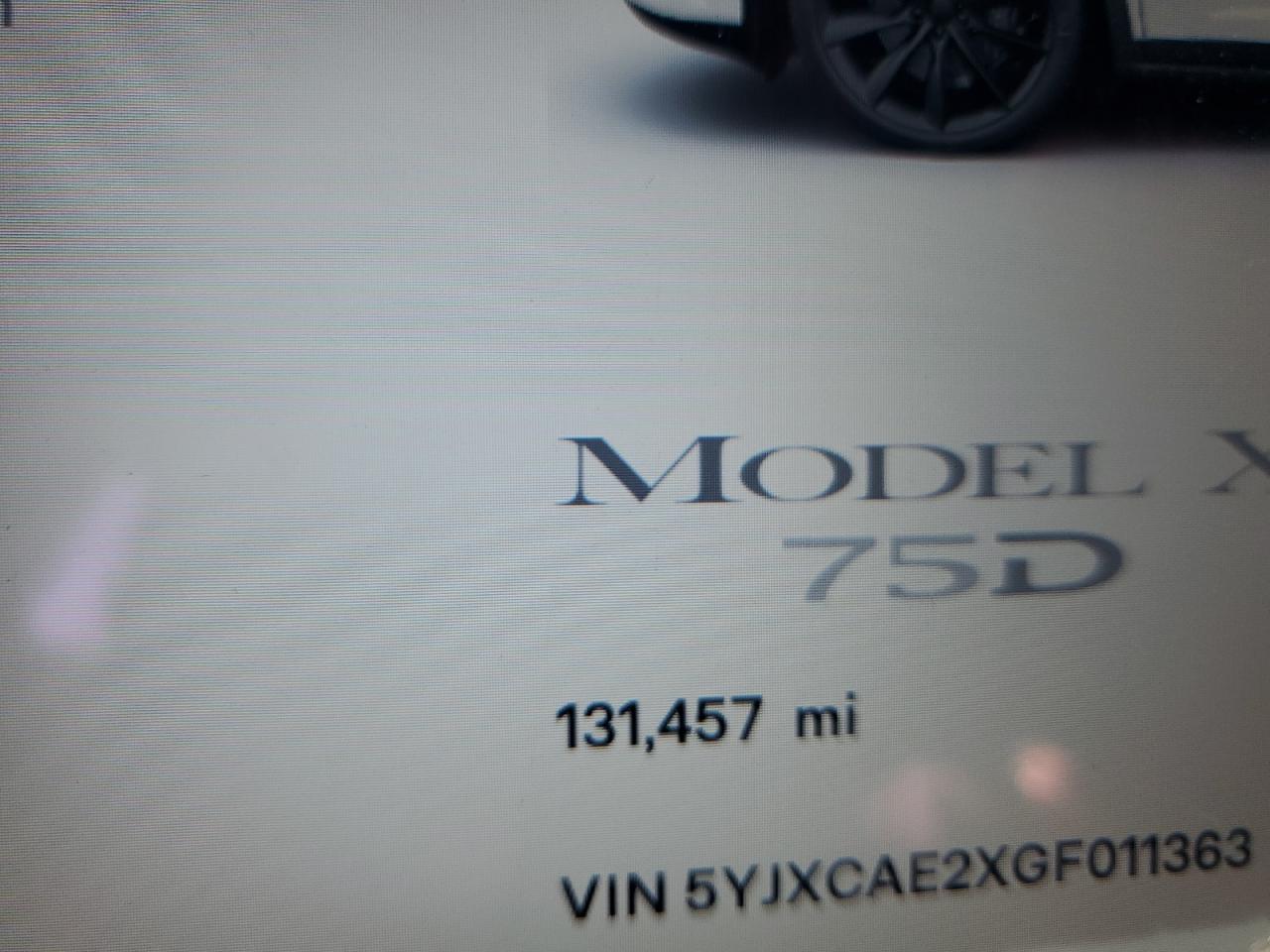 5YJXCAE2XGF011363 2016 Tesla Model X