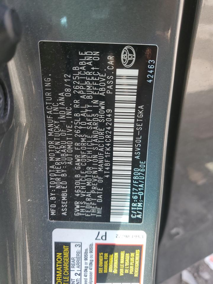 2012 Toyota Camry - Image 12