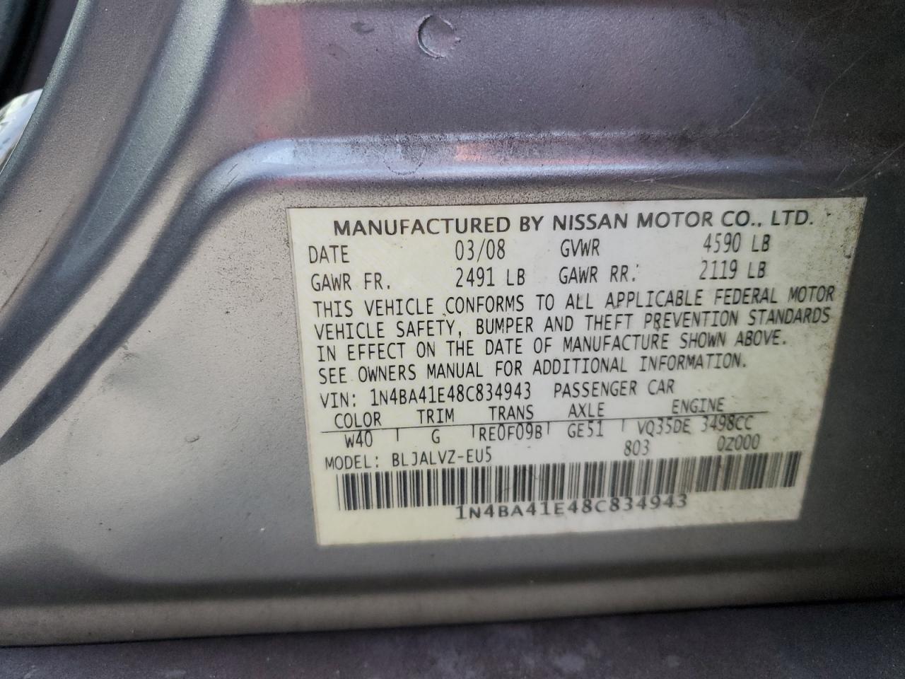 2008 Nissan Maxima - Image 13