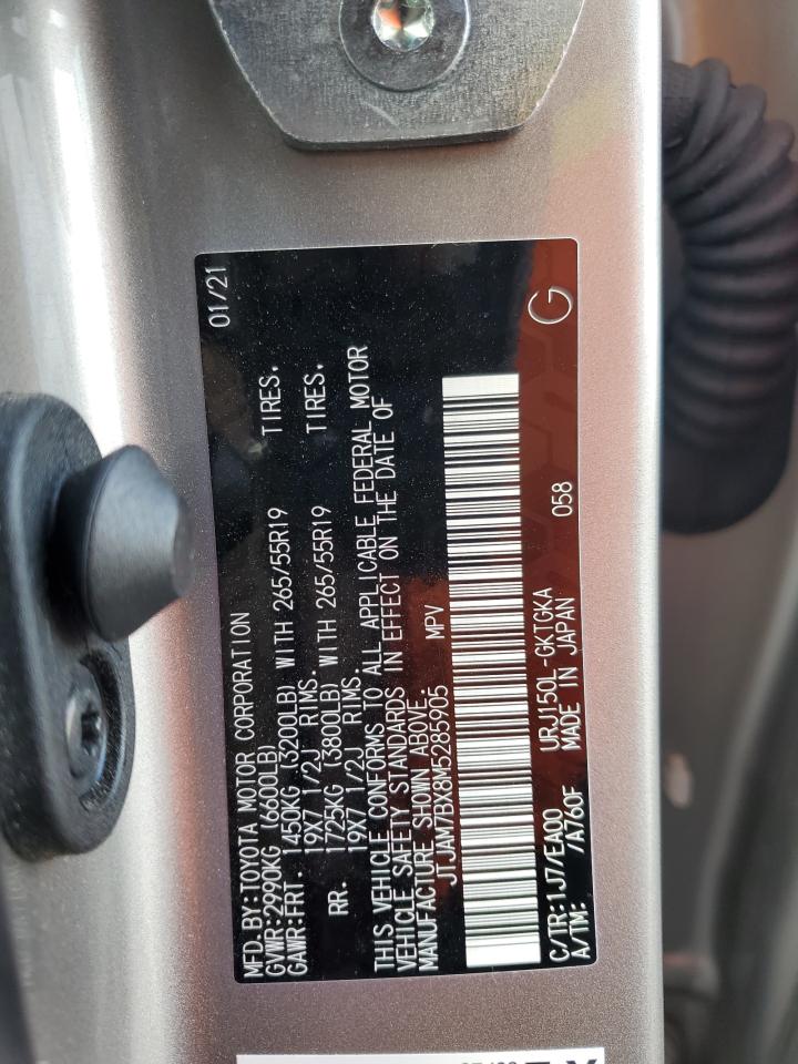 2021 Lexus Gx 460 Premium VIN: JTJAM7BX8M5285905 Lot: 76487794