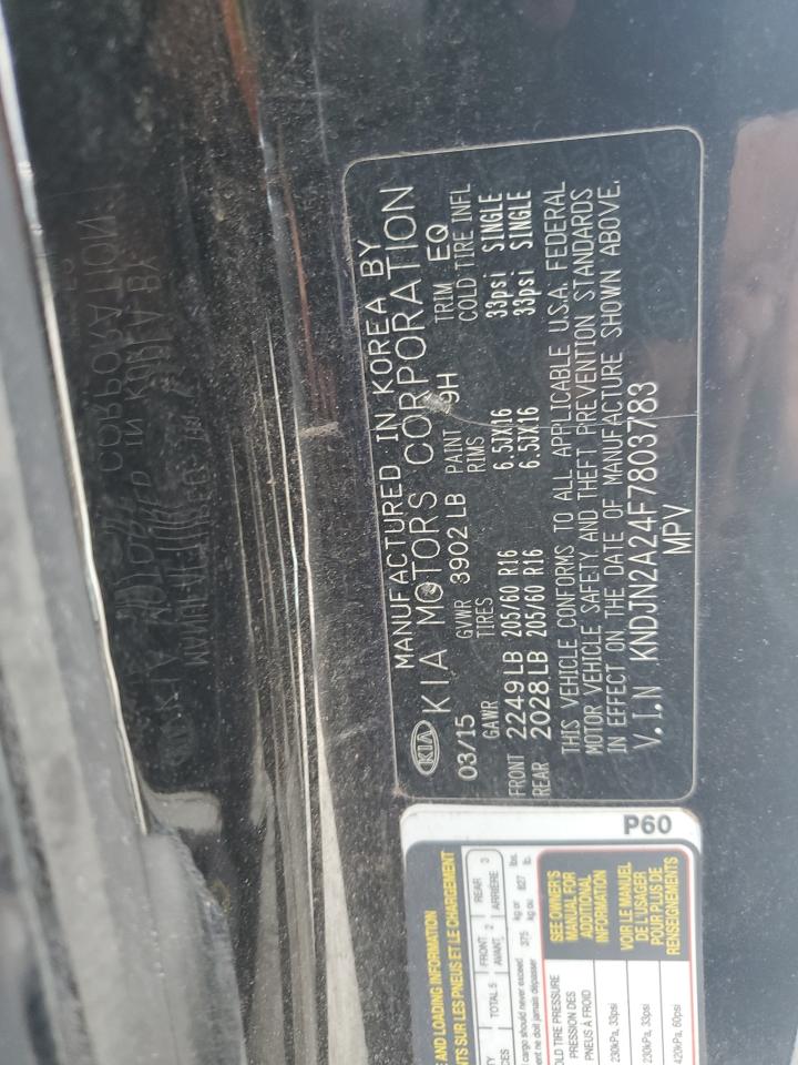 2015 Kia Soul VIN: KNDJN2A24F7803783 Lot: 75301304