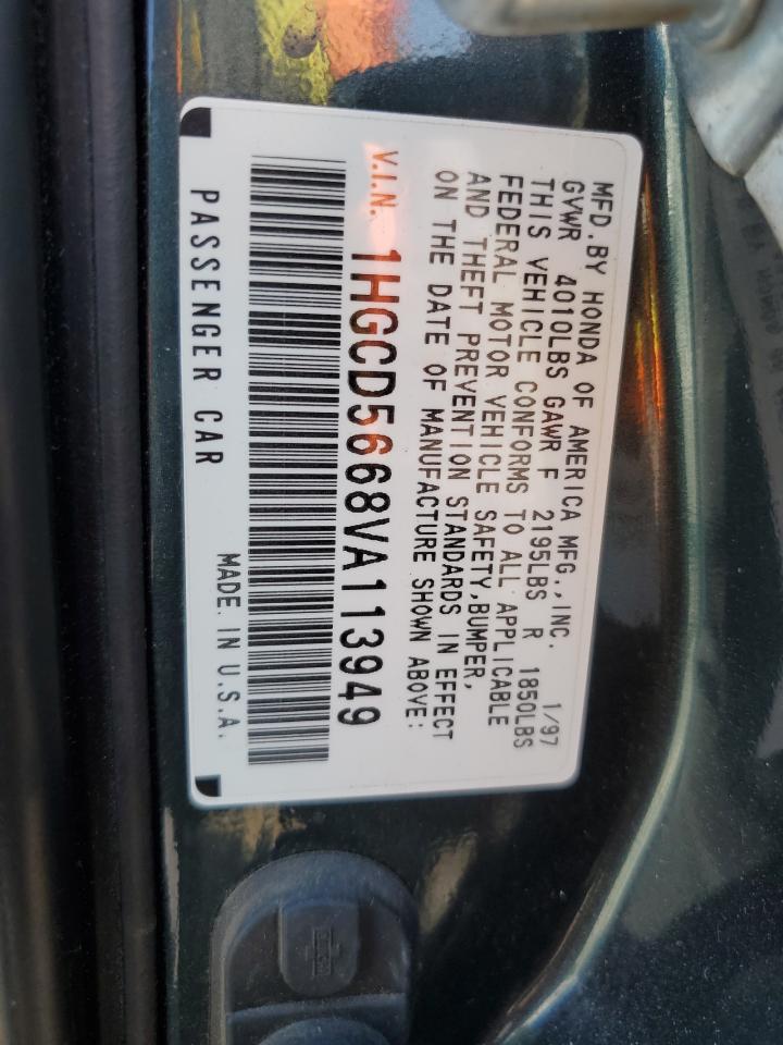 1HGCD5668VA113949 1997 Honda Accord Ex