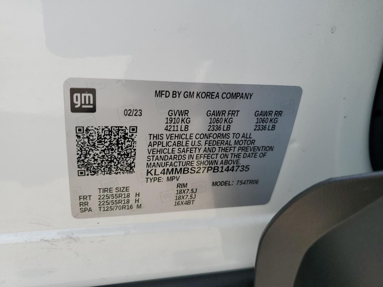 KL4MMBS27PB144735 2023 Buick Encore Gx Preferred