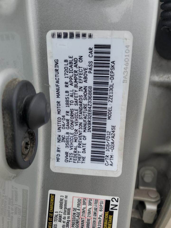 1NXBR32E84Z336868 2004 Toyota Corolla Ce