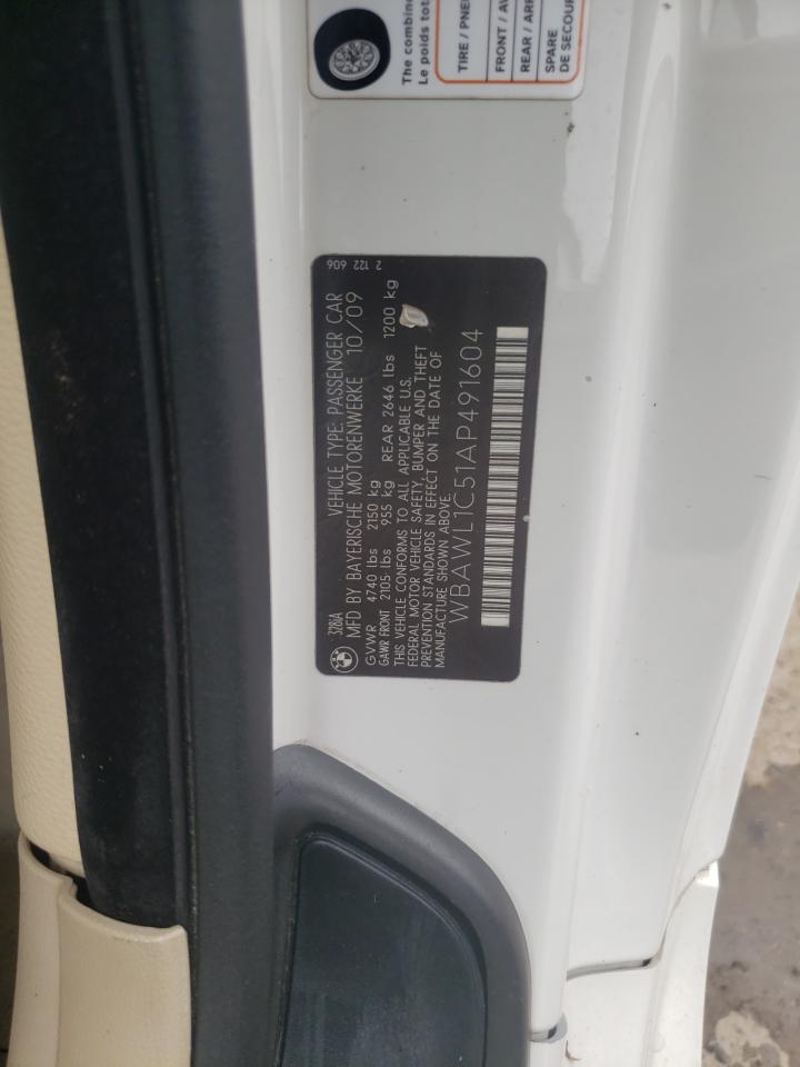 2010 BMW 328 I VIN: WBAWL1C51AP491604 Lot: 76171624