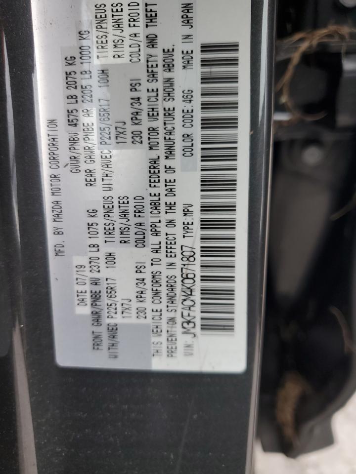 JM3KFACM4K0671807 2019 Mazda Cx-5 Touring