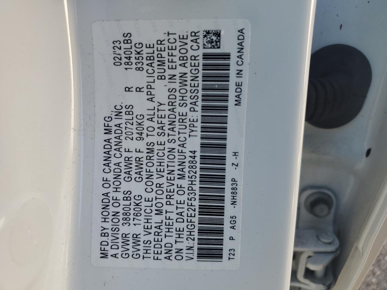 2HGFE2F53PH528844 2023 Honda Civic Sport 2HGFE2F53PH528844 2023 Honda Civic Sport
