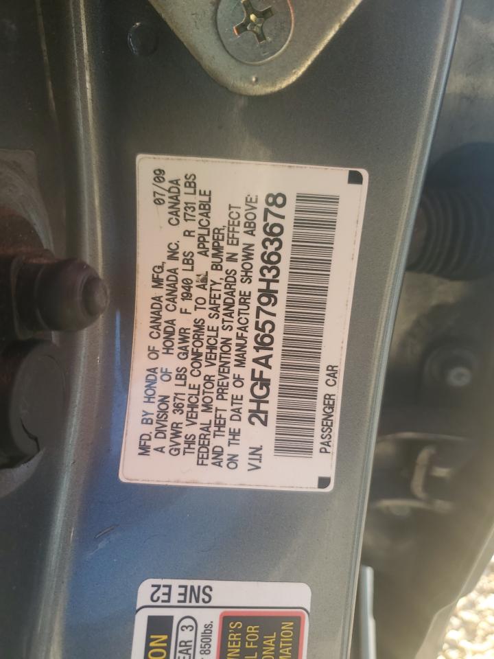 2HGFA16579H363678 2009 Honda Civic Lx