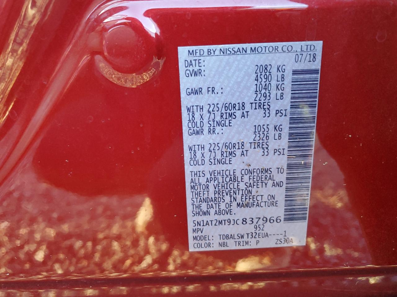 5N1AT2MT9JC837966 2018 NISSAN ROGUE - Image 13