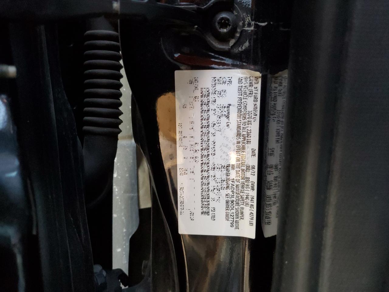 2013 Ford Focus St VIN: 1FADP3L90DL127799 Lot: 86774114