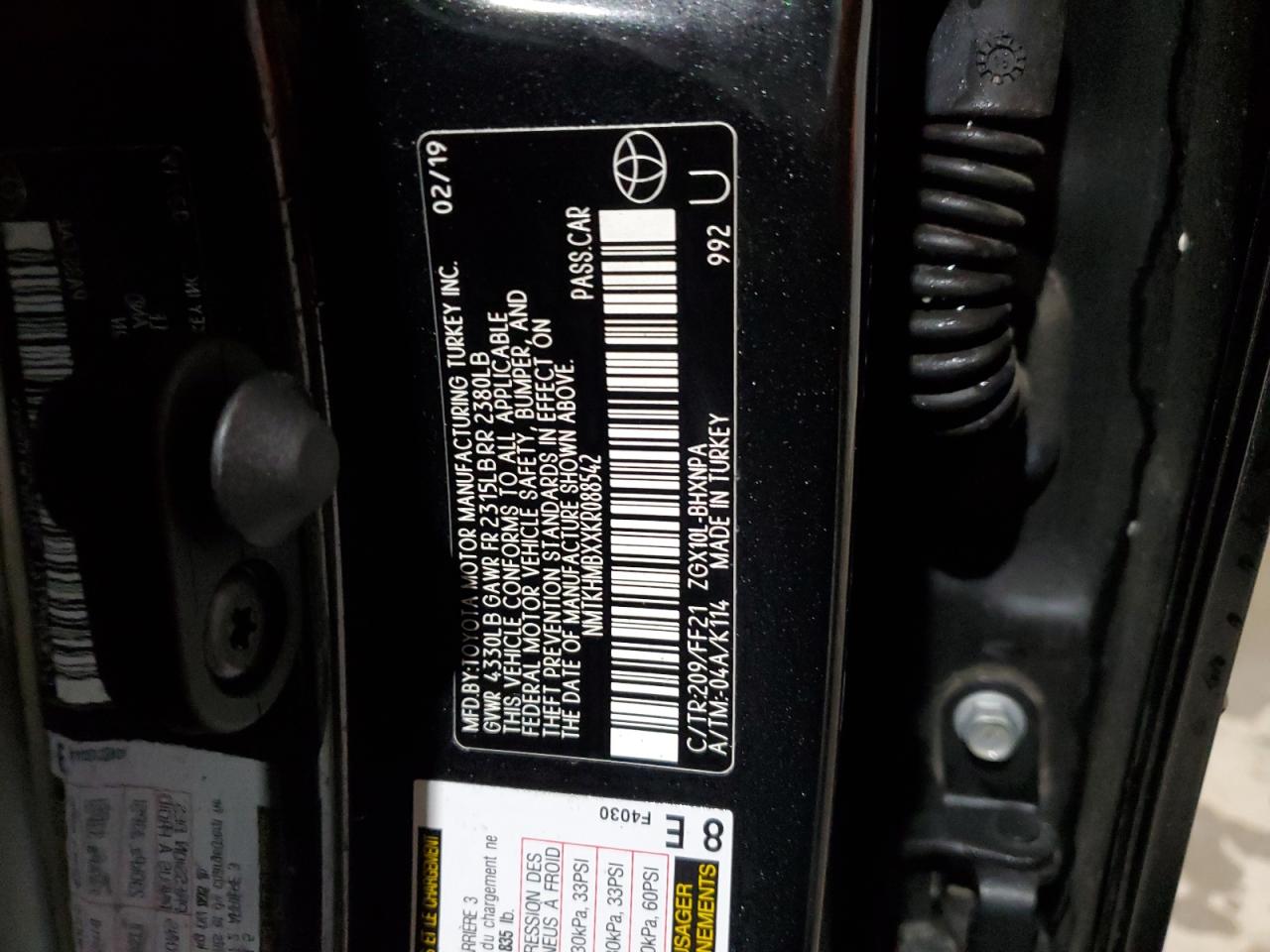 NMTKHMBXXKR088542 2019 Toyota C-Hr Xle