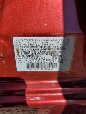 3N1CN8EV3LL826319 Nissan Versa SV 13