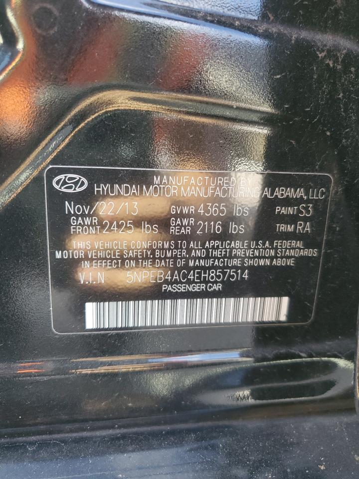 5NPEB4AC4EH857514 2014 Hyundai Sonata Gls