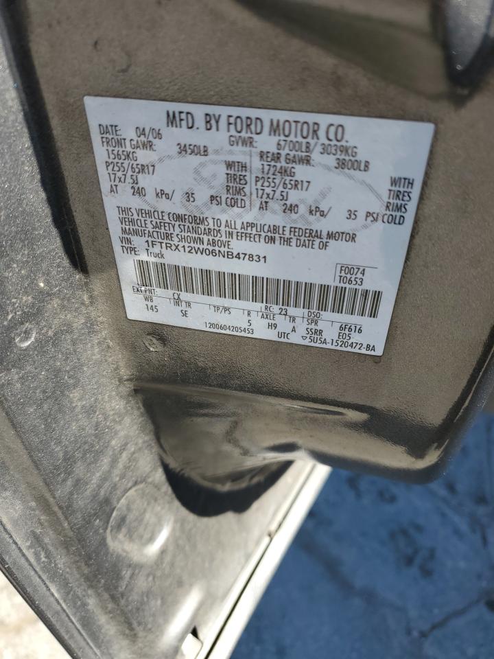 1FTRX12W06NB47831 2006 Ford F150