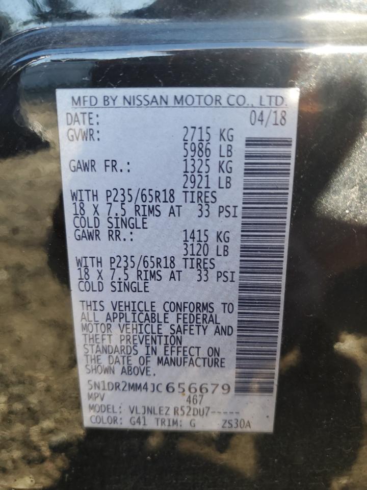 VIN 5N1DR2MM4JC656679 2018 NISSAN PATHFINDER no.13