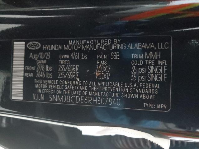 5NMJBCDE6RH307840 Hyundai Tucson SEL 13