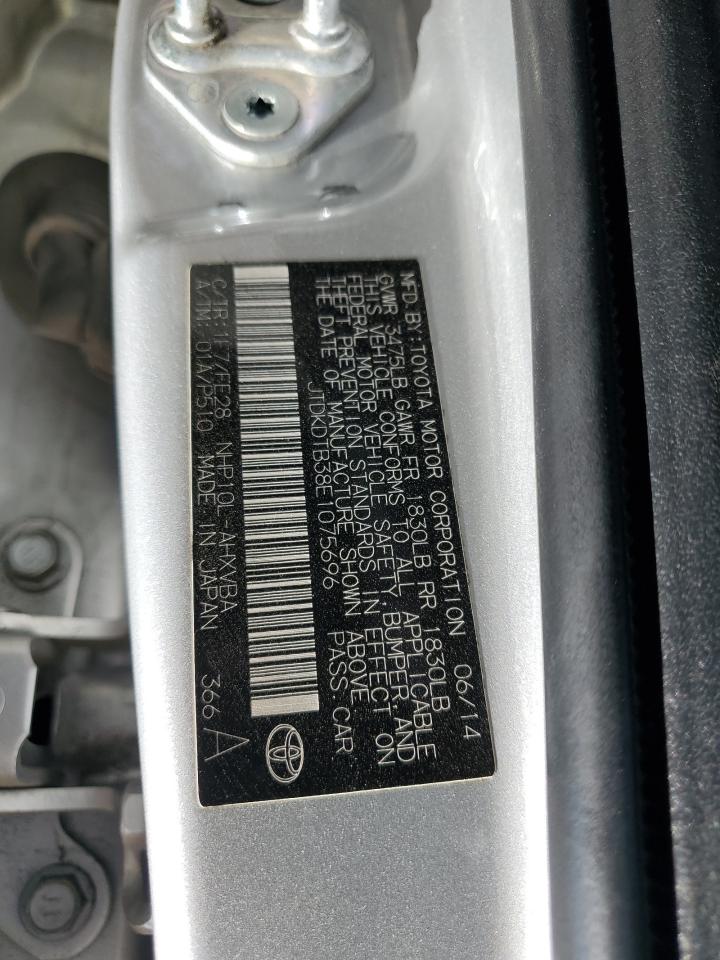 JTDKDTB38E1075696 2014 Toyota Prius C