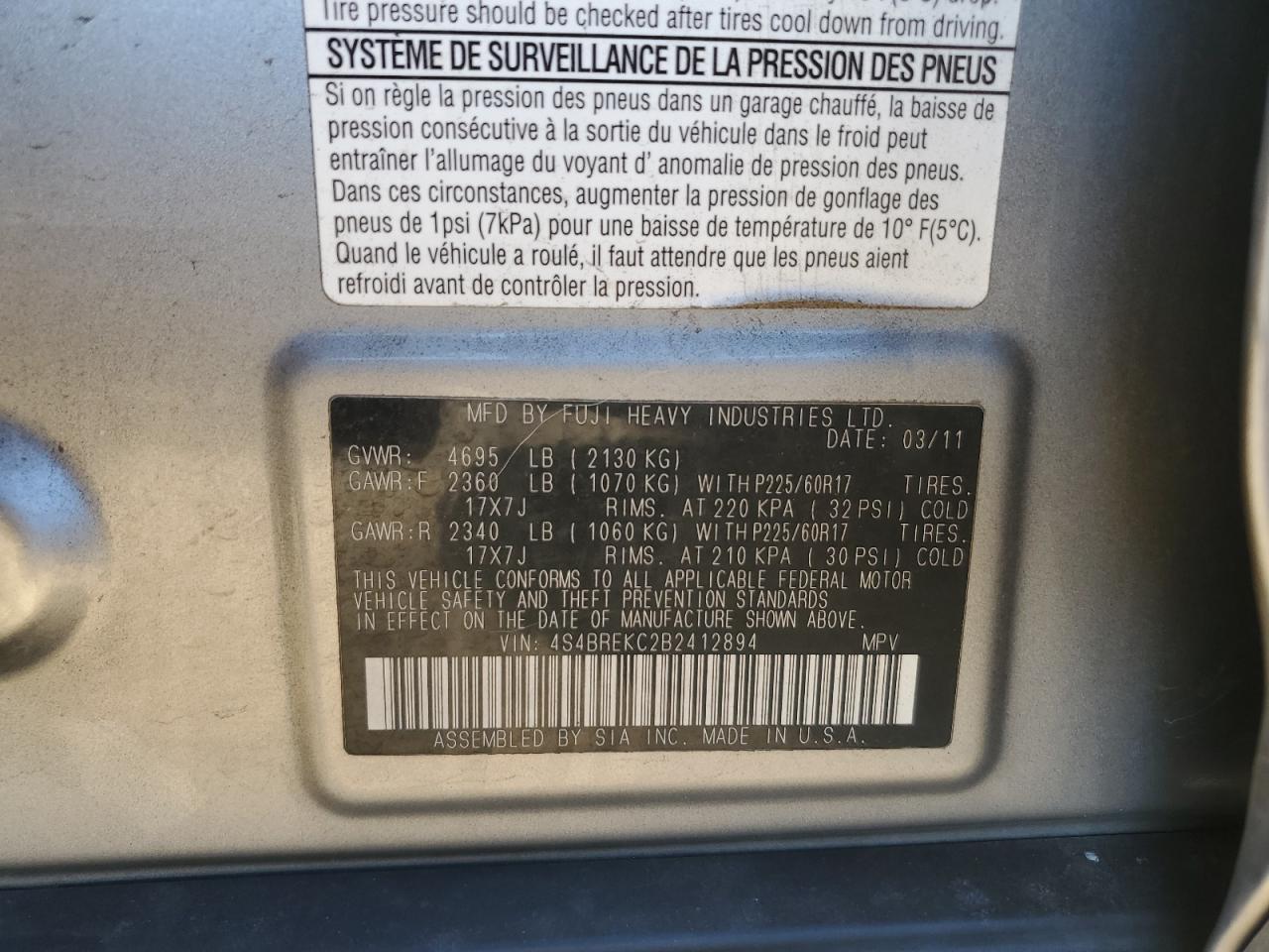 2011 Subaru Outback - Image 13