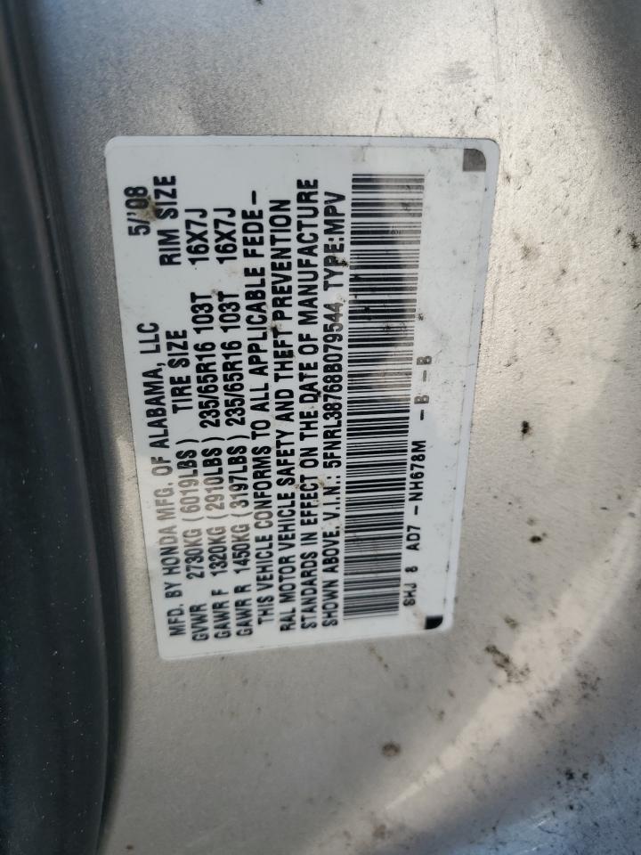 5FNRL38768B079544 2008 Honda Odyssey Exl