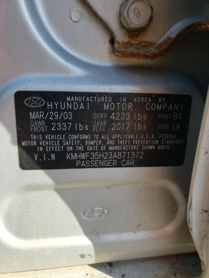 KMHWF35H23A871372 2003 Hyundai Sonata Gls